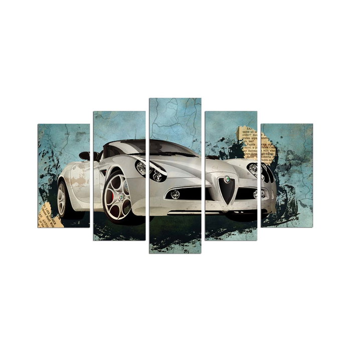 Wallity Pintura decorativa de MDF 5 piezas Multicolor 5PMX-009